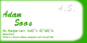 adam soos business card
